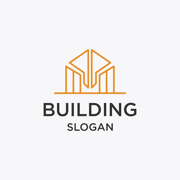 Vector building logo icon flat design template