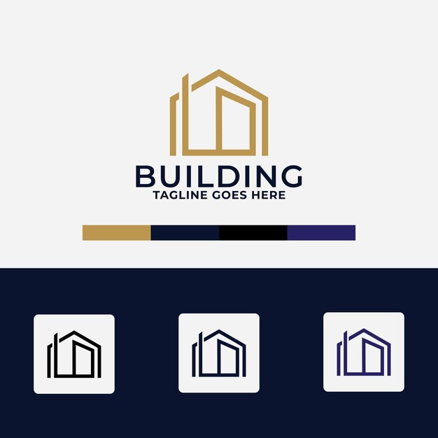 Building logo icon vector template