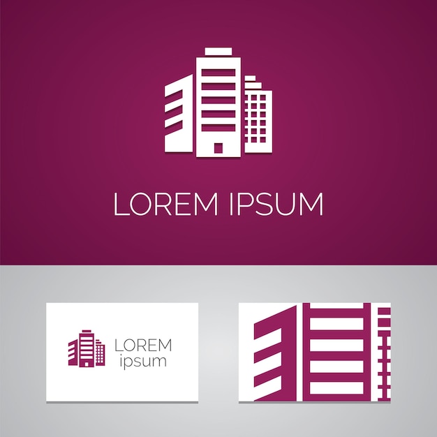 Building logo template icon