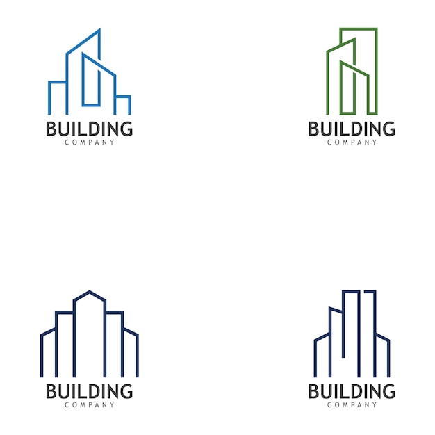Building logo vector icon illustration design