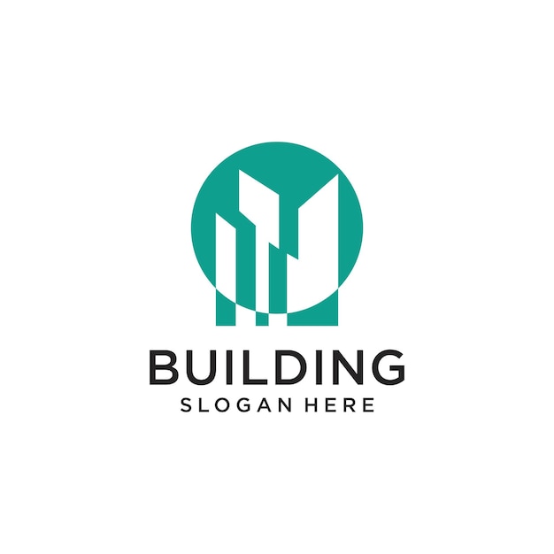 Building logo vector with modern kreative and unique style