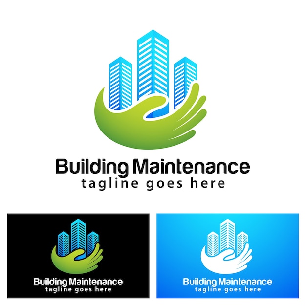 Vector building maintenance logo design template