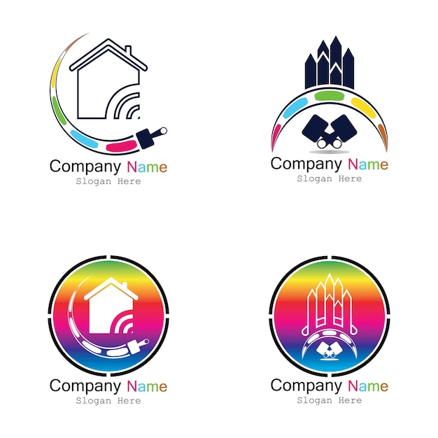 BUILDING PAINT VECTOR LOGO ICON