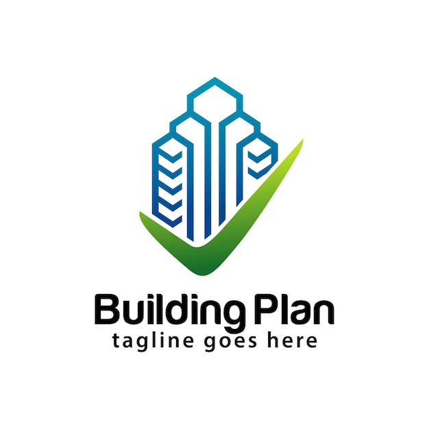 Building plan logo design template