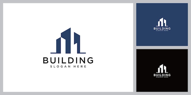 Vector building real estate logo vector design