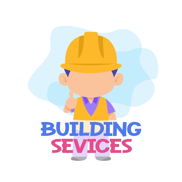 Building services with workman vector
