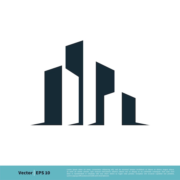 Building Skyscraper Icon Vector Logo Template Illustration Design Vector EPS 10