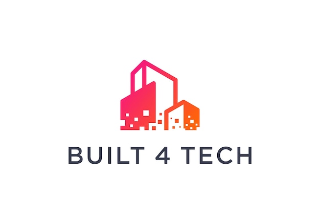 building and technology logo design templates