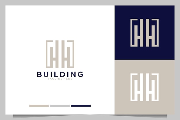 文字hのロゴデザインの建物