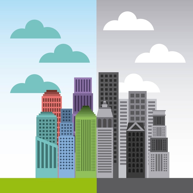 buildings cityscape skyline icon