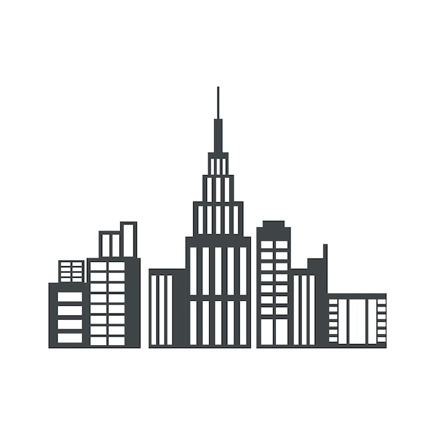 Vector buildings line icons. urban architecture, city skyscraper