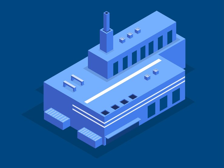 Vector buildings with isometric style