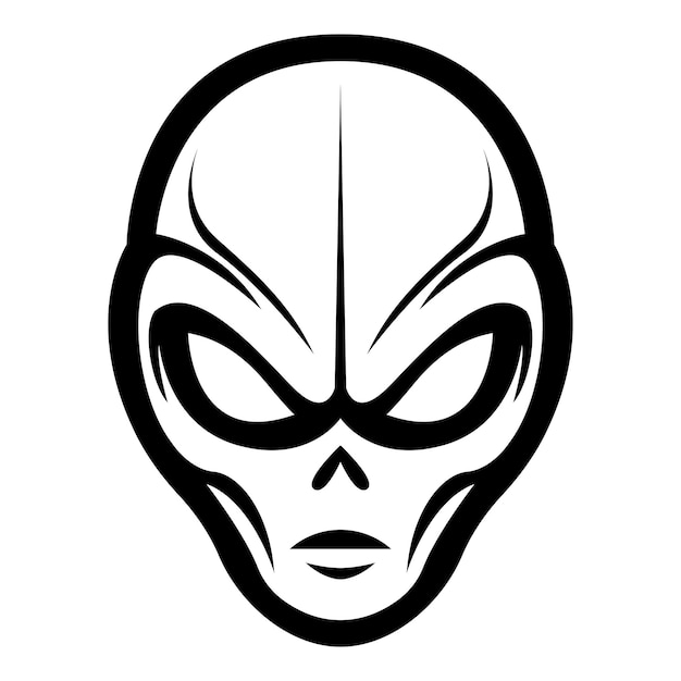 buitenaardse iconische logo vectorillustratie