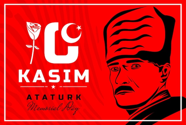 Vector buitenbanner 10 kasim ataturk herdenkingsdag