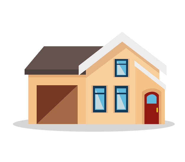 buitenste huis geïsoleerd pictogram vector illustratie ontwerp
