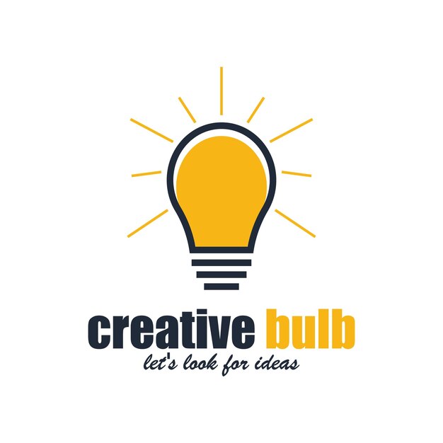 Bulb creative idea icon vector illustration template design