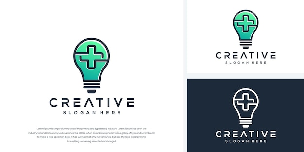 bulb heatlh logo design