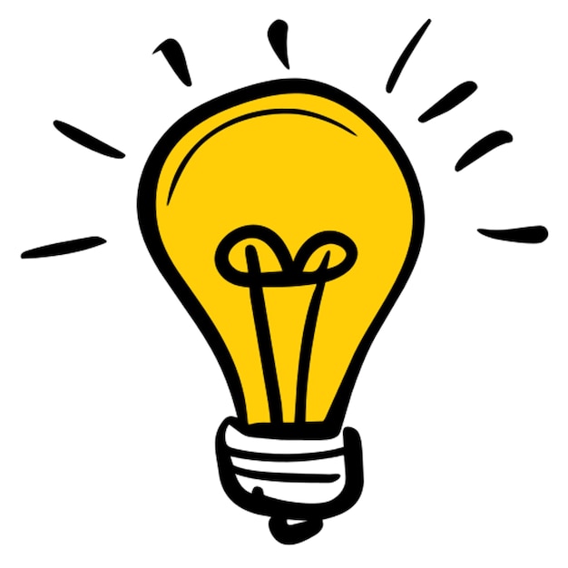 bulb icon doodle fill