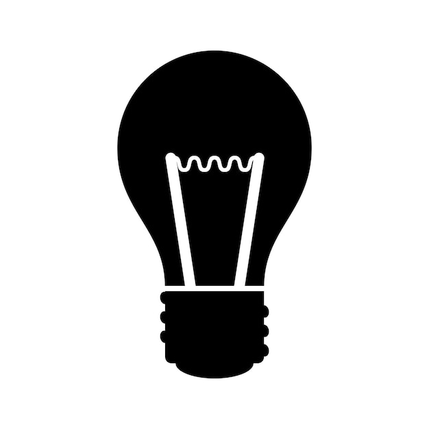 Bulb icon isolated on white background