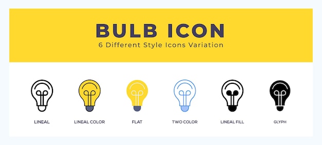 Bulb icon set vector illustration