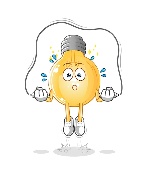 Bulb jump rope exercise. character vector