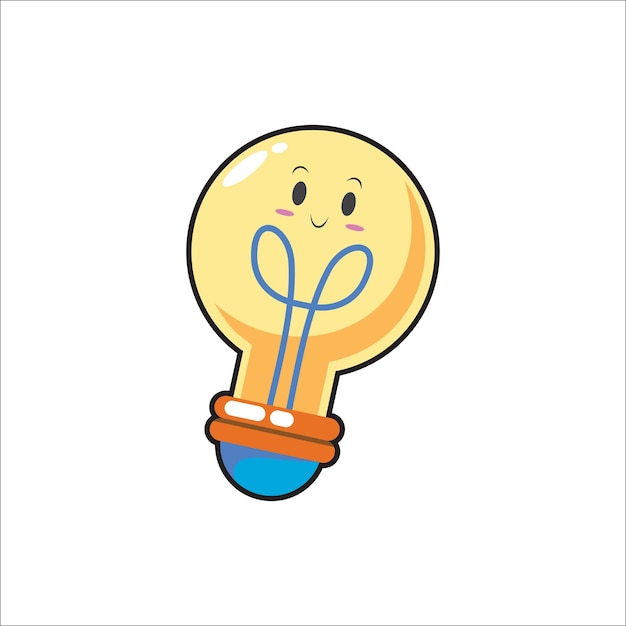 Bulb lamp cartoon vector illustration