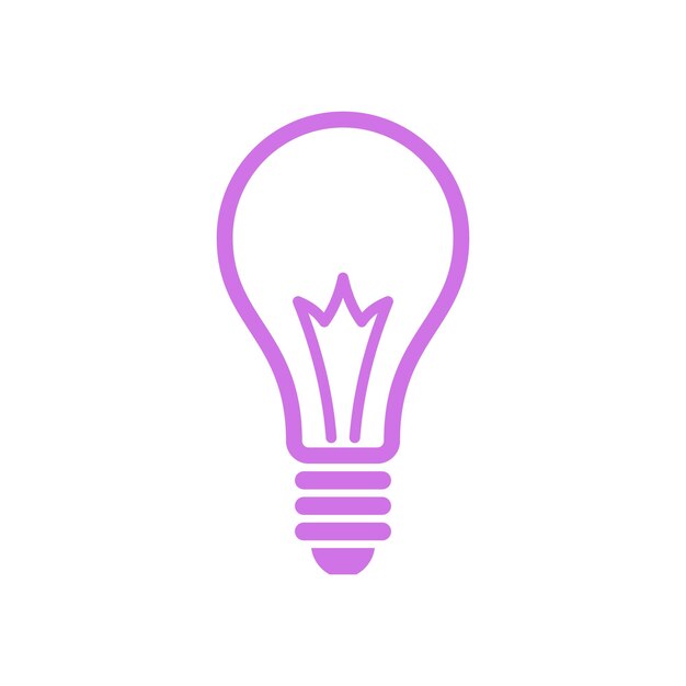 Bulb Lamp Icon Vector Template Illustration Design