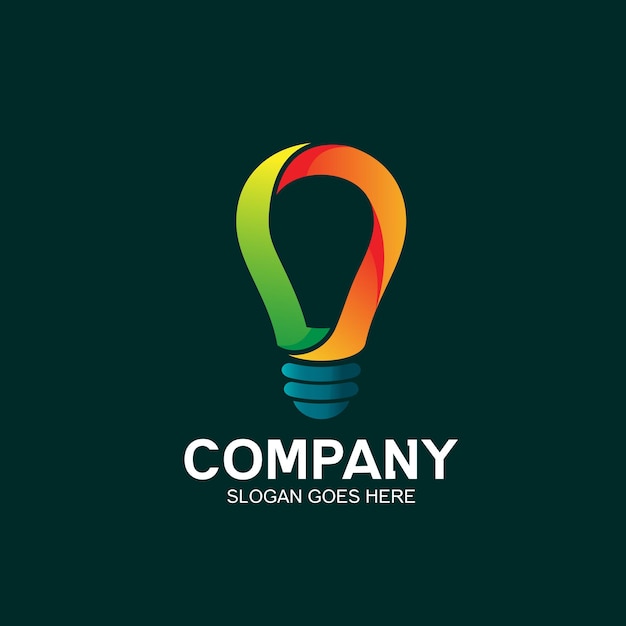 Bulb lamp logo design