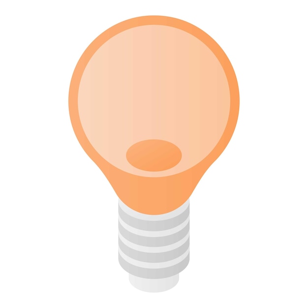 Bulb light icon isometric of bulb light vector icon for web design isolated on white background