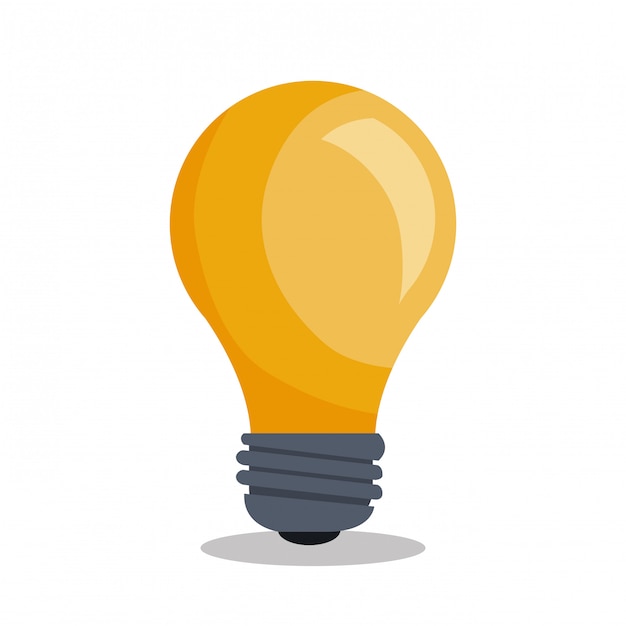 Vector bulb light idea icon