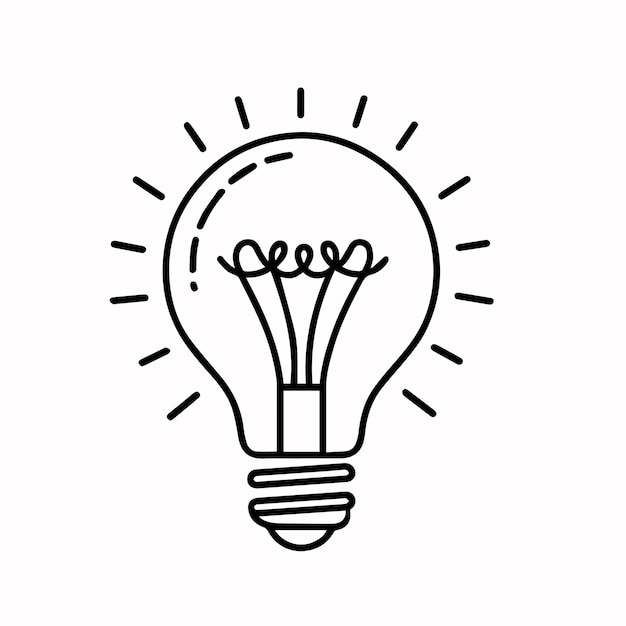 Bulb light idea line stijl icoon vector illustratie ontwerp ontworpen voor web en app.
