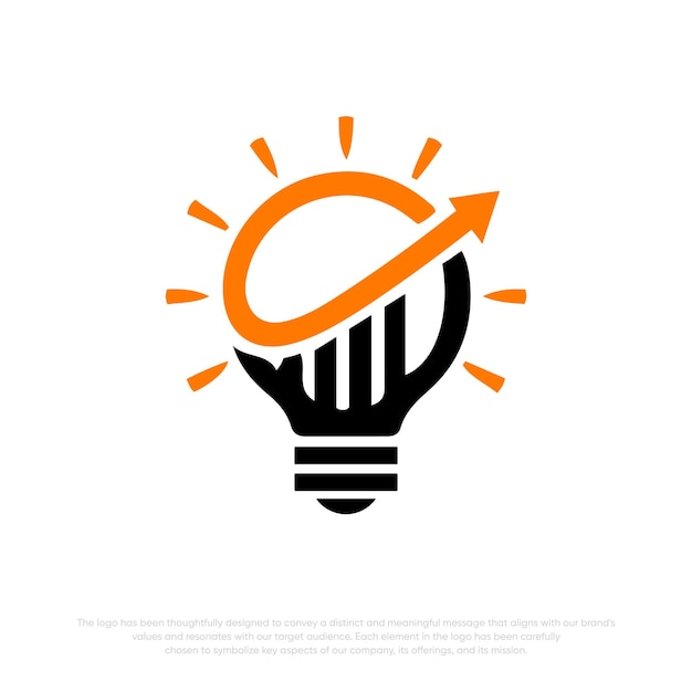 Идея логотипа лампочки дизайн логотипа векторный логотип