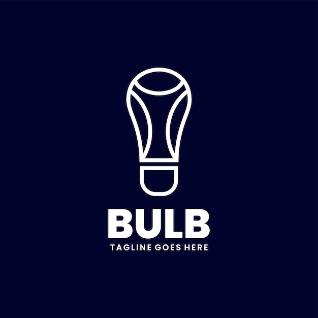 bulb lone art logo design