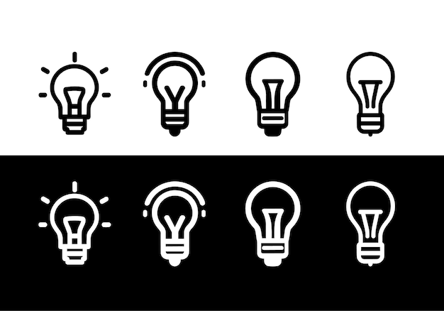 Bulb Minimalist Icon Collection