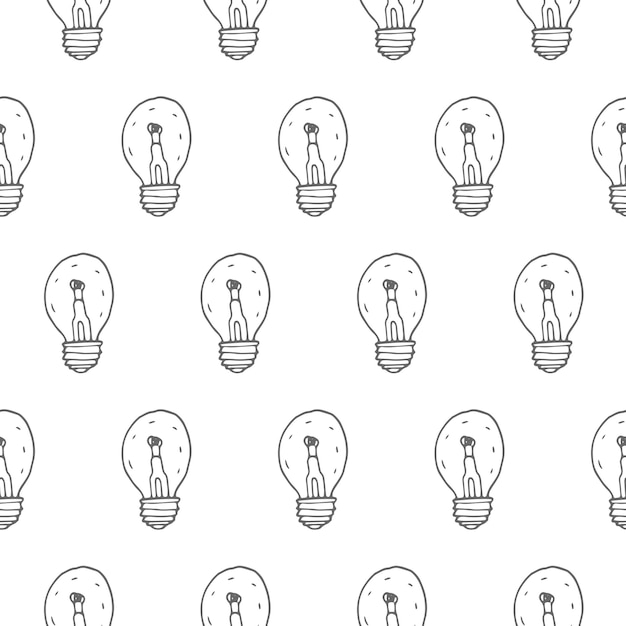 Vector bulb seamless vector pattern