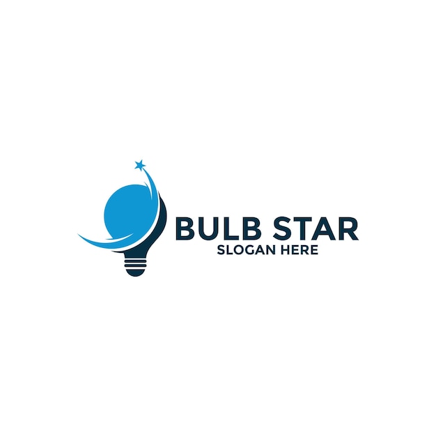 Bulb Star Logo Design Template Creative Modern Bulb Logo Icon