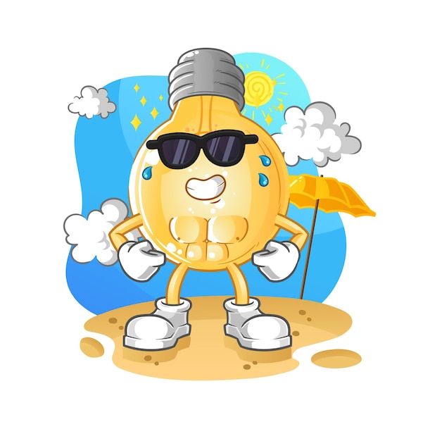 Bulb sunbathing in summer. character vector