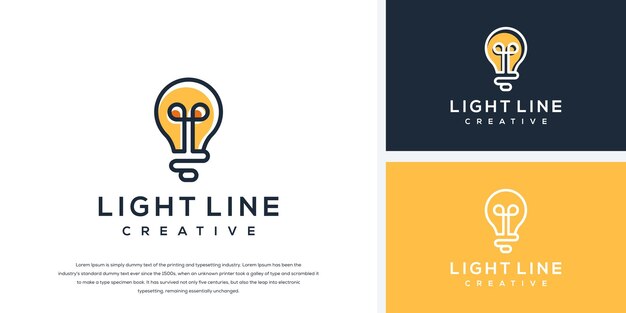 Vector bulb technology logo design