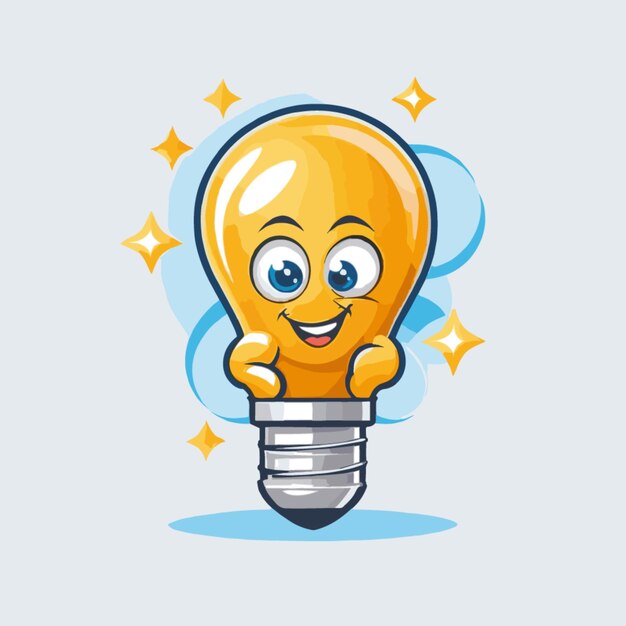 Vector bulb vector on a white background