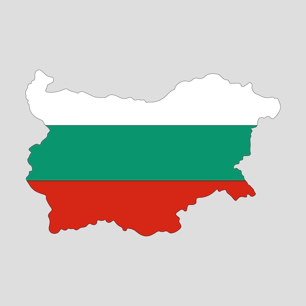 Контурная карта Болгарии. Векторная иллюстрация
