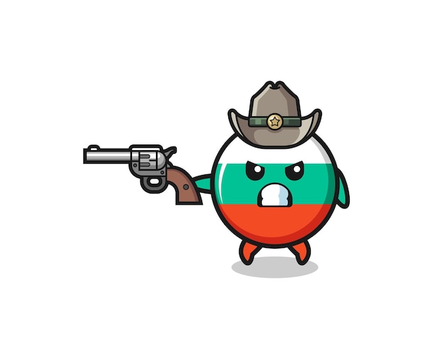 The bulgaria cowboy shooting with a gun