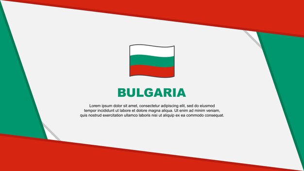 Флаг Болгарии Абстрактный Фон Дизайн Шаблона День Независимости Болгарии Баннер Мультфильм Векторные Иллюстрации Болгария Мультфильм