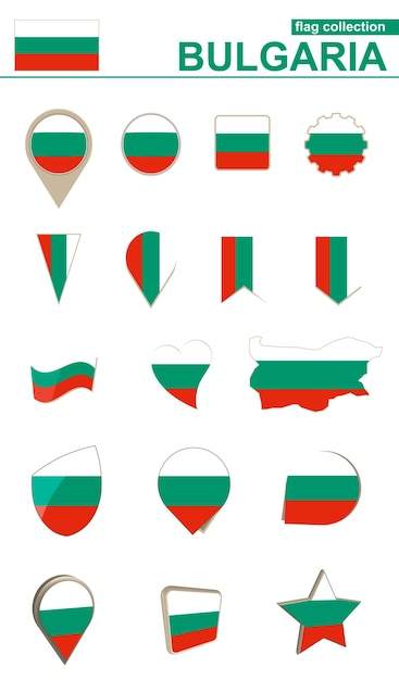 Bulgaria Flag Collection Big set for design