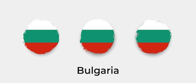 Bulgaria flag grunge bubbles icon vector illustration