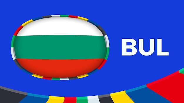 Bulgaria flag stylized for european football tournament qualification