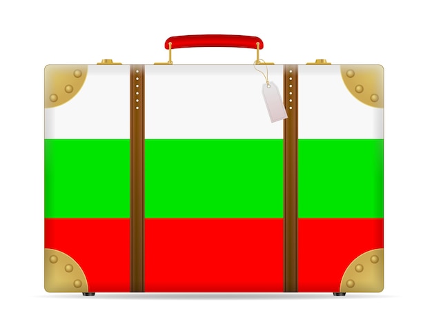 Bulgaria flag travel suitcase