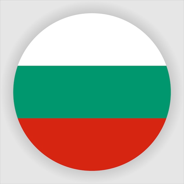 Bulgaria flat rounded flag icon