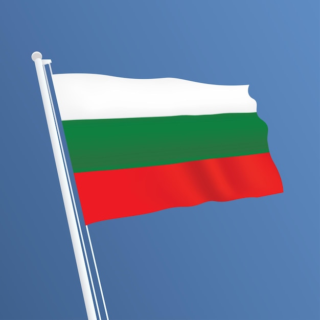 Bulgaria waving flag design and bulgaria flag design