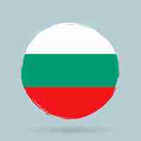 Vector bulgarian flag banner with grunge brush