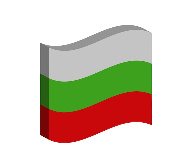 Vector bulgarian flag